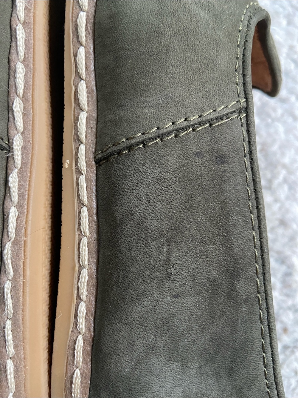 Charix Olive Suede Nubuck Slip-On Loafers - Picture 7 of 11